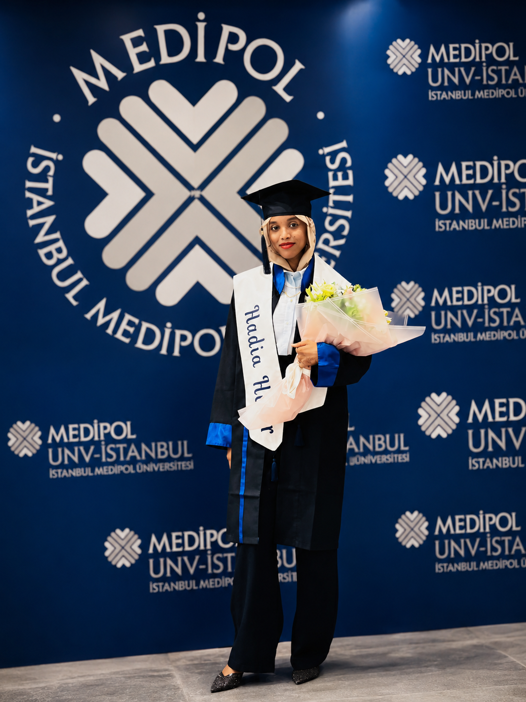 Hadia Harer — graduation portrait, Istanbul Medipol University